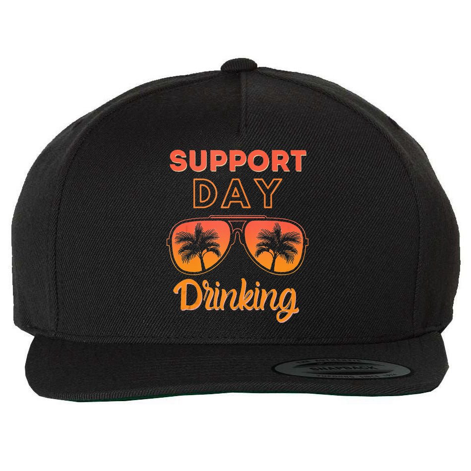 Support Day Drinking Funny Summer Beach Vacation Tank Top Wool Snapback Cap