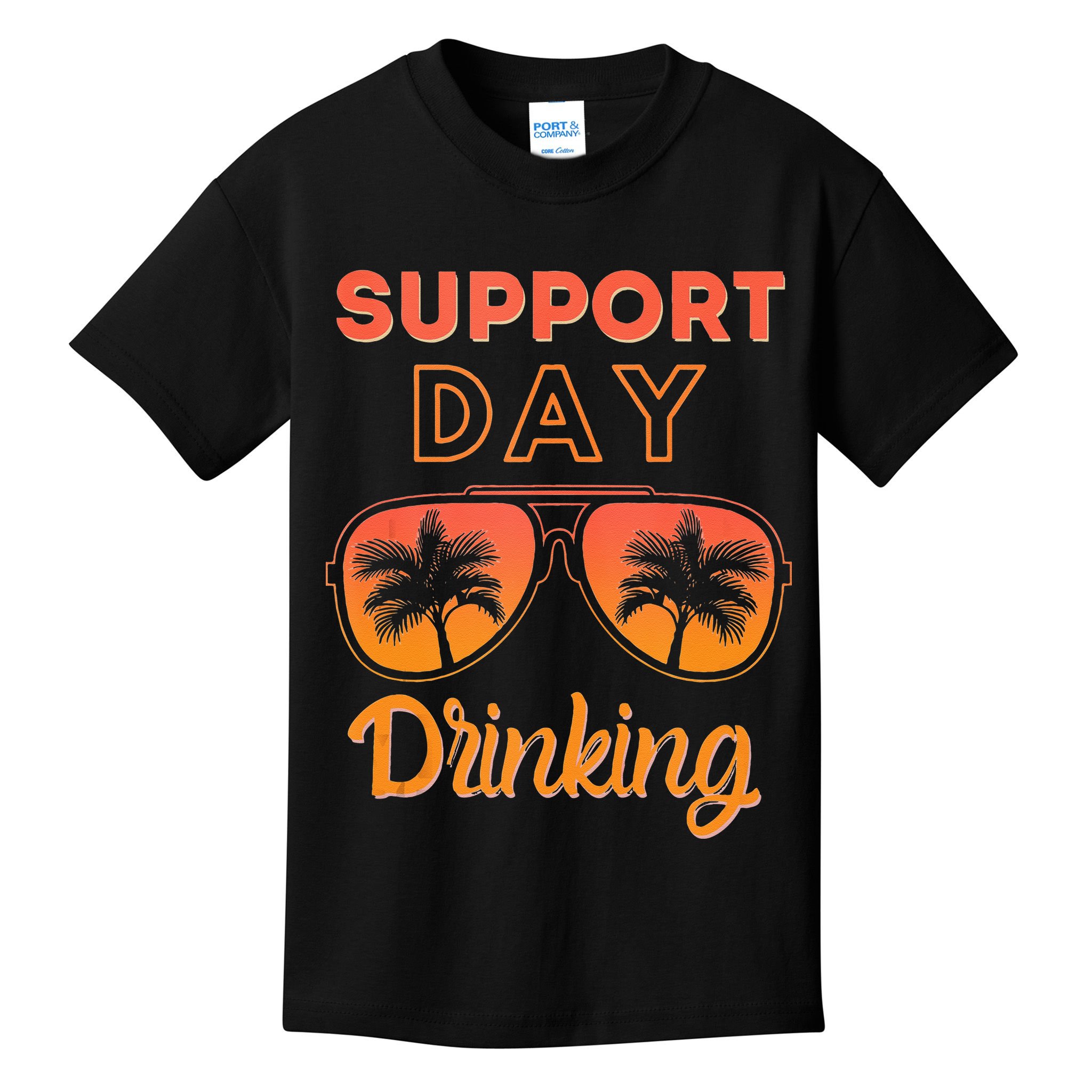 Support Day Drinking Funny Summer Beach Vacation Tank Top Kids T-Shirt