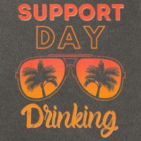 Support Day Drinking Funny Summer Beach Vacation Tank Top Cotton Canvas Backpack