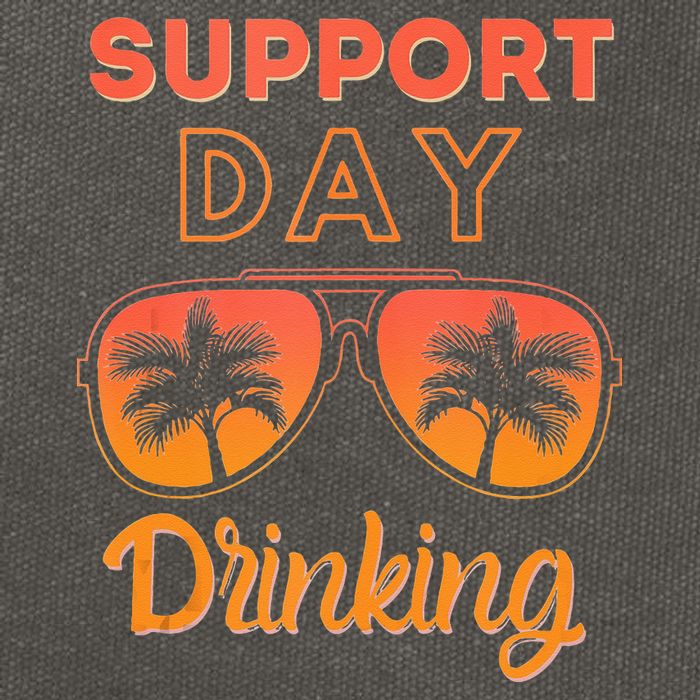 Support Day Drinking Funny Summer Beach Vacation Tank Top Cotton Canvas Backpack