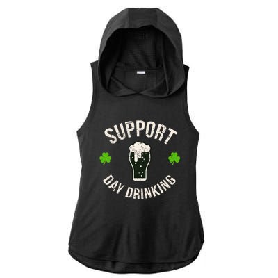 Support Day Drinking Funny Saint Pattys Gift Ladies PosiCharge Tri-Blend Wicking Draft Hoodie Tank