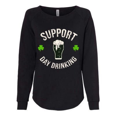 Support Day Drinking Funny Saint Pattys Gift Womens California Wash Sweatshirt