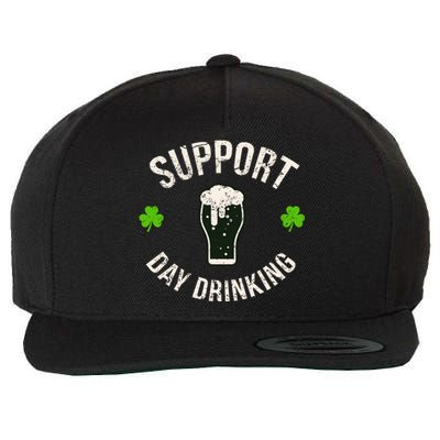 Support Day Drinking Funny Saint Pattys Gift Wool Snapback Cap