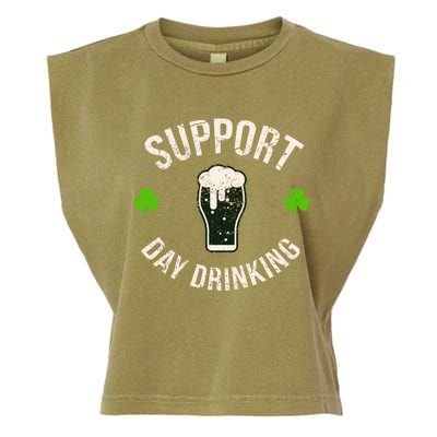 Support Day Drinking Funny Saint Pattys Gift Garment-Dyed Women's Muscle Tee