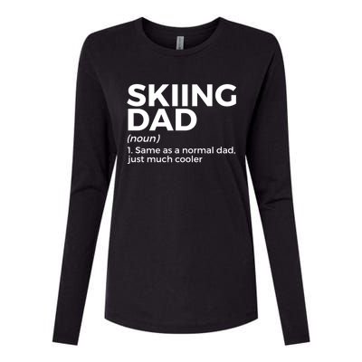 Skiing Dad Definition Funny Ski For Skiers Gift Womens Cotton Relaxed Long Sleeve T-Shirt