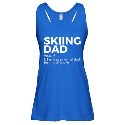 Skiing Dad Definition Funny Ski For Skiers Gift Ladies Essential Flowy Tank