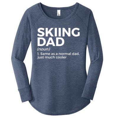 Skiing Dad Definition Funny Ski For Skiers Gift Women's Perfect Tri Tunic Long Sleeve Shirt