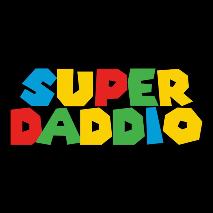 Super Daddio Dad Video Gamer Dad Fathers Day Funny Gift Drawstring Bag