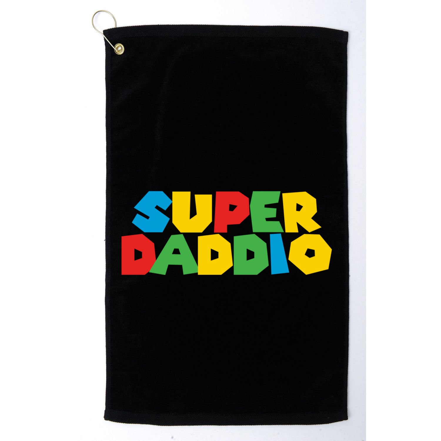 Super Daddio Dad Video Gamer Dad Fathers Day Funny Gift Golf Towel
