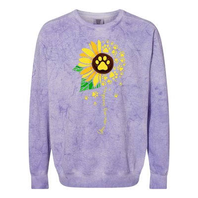 Sunflower Dog Doglover Pets Paw Apparel For Women Men Colorblast Crewneck Sweatshirt