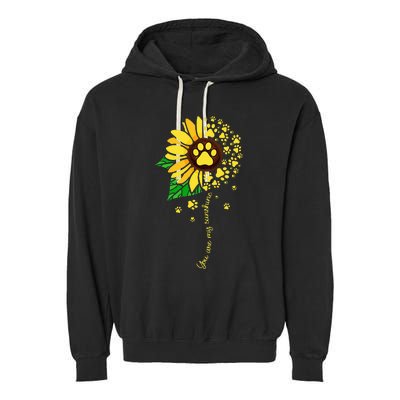 Sunflower Dog Doglover Pets Paw Apparel For Women Men Garment-Dyed Fleece Hoodie