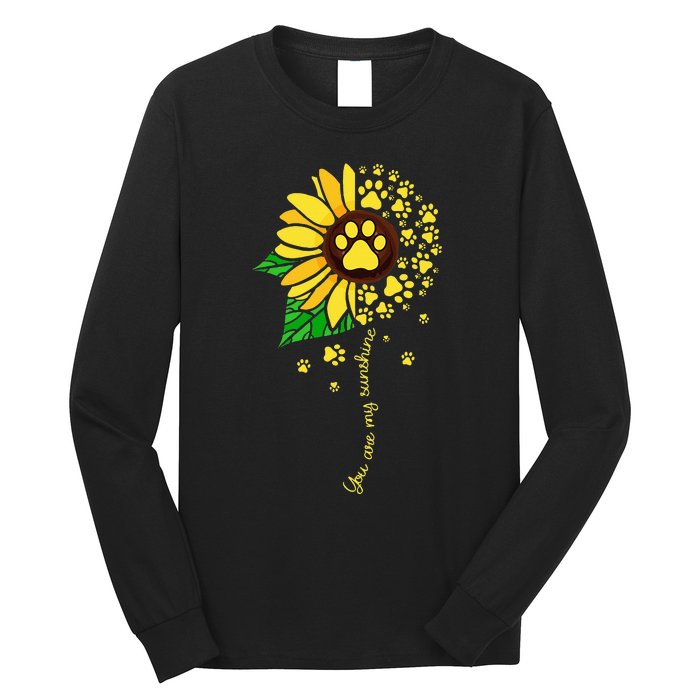 Sunflower Dog Doglover Pets Paw Apparel For Women Men Long Sleeve Shirt