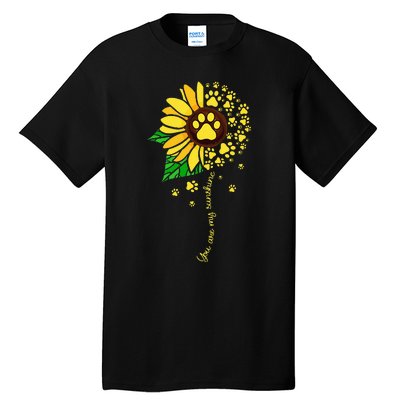 Sunflower Dog Doglover Pets Paw Apparel For Women Men Tall T-Shirt