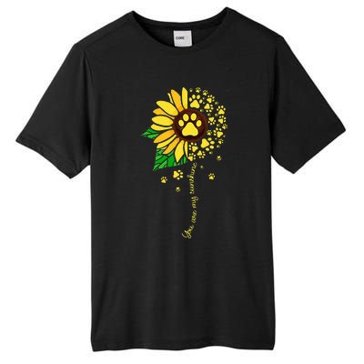 Sunflower Dog Doglover Pets Paw Apparel For Women Men Tall Fusion ChromaSoft Performance T-Shirt