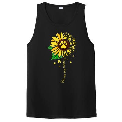 Sunflower Dog Doglover Pets Paw Apparel For Women Men PosiCharge Competitor Tank