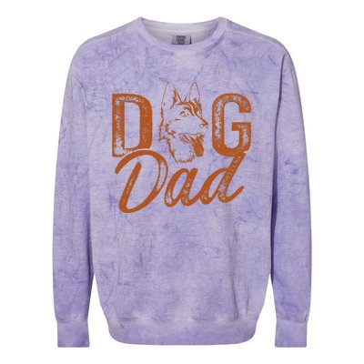 Shepherd Dog Dad German Shepherd Colorblast Crewneck Sweatshirt