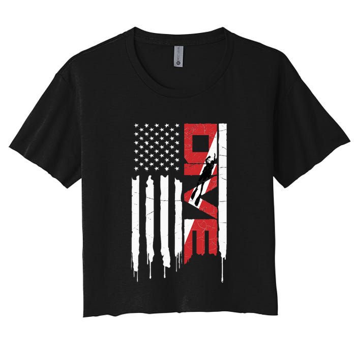 Scuba Diving Dive Women's Crop Top Tee
