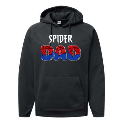 Spider Dad Design Male Parents Spider Love Performance Fleece Hoodie