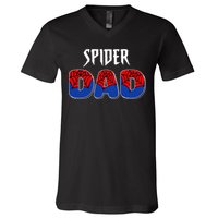 Spider Dad Design Male Parents Spider Love V-Neck T-Shirt