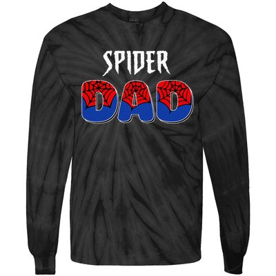 Spider Dad Design Male Parents Spider Love Tie-Dye Long Sleeve Shirt