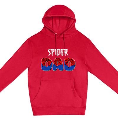 Spider Dad Design Male Parents Spider Love Premium Pullover Hoodie