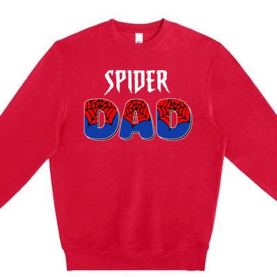 Spider Dad Design Male Parents Spider Love Premium Crewneck Sweatshirt