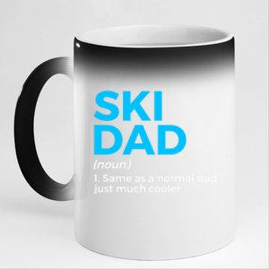 Ski Dad Definition Funny Skiing For Skiers Gift 11oz Black Color Changing Mug