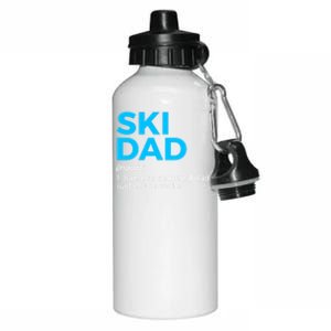 Ski Dad Definition Funny Skiing For Skiers Gift Aluminum Water Bottle