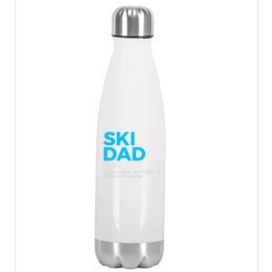 Ski Dad Definition Funny Skiing For Skiers Gift Stainless Steel Insulated Water Bottle