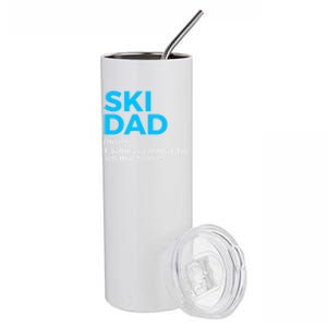 Ski Dad Definition Funny Skiing For Skiers Gift Stainless Steel Tumbler