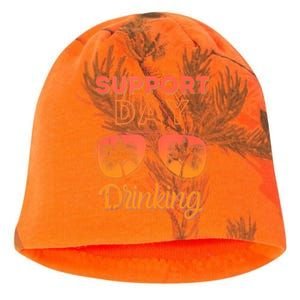 Support Day Drinking Funny Summer Beach Vacation Kati - Camo Knit Beanie