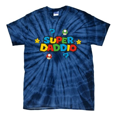 Super Daddio Dad Video Gamer Tie-Dye T-Shirt