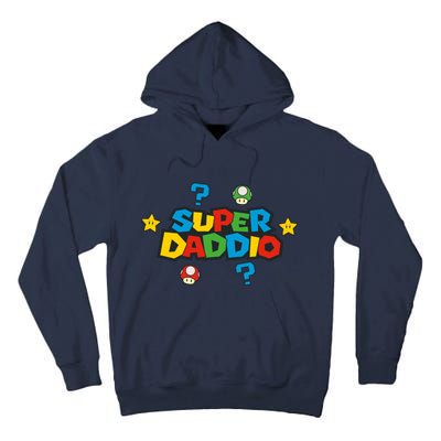 Super Daddio Dad Video Gamer Tall Hoodie