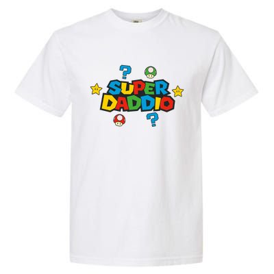 Super Daddio Dad Video Gamer Garment-Dyed Heavyweight T-Shirt