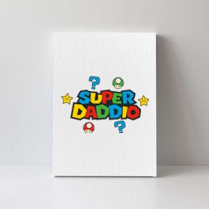 Super Daddio Dad Video Gamer Canvas