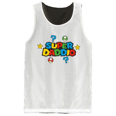 Super Daddio Dad Video Gamer Mesh Reversible Basketball Jersey Tank