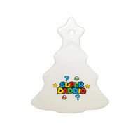 Super Daddio Dad Video Gamer Ceramic Tree Ornament