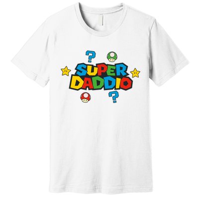 Super Daddio Dad Video Gamer Premium T-Shirt