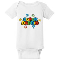 Super Daddio Dad Video Gamer Baby Bodysuit