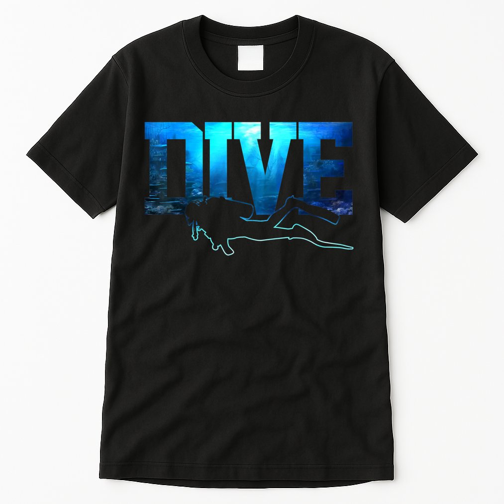 Scuba Diving DIVE Ocean Scuba Diver Gift Tall T-Shirt