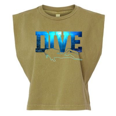 Scuba Diving DIVE Ocean Scuba Diver Gift Garment-Dyed Women's Muscle Tee