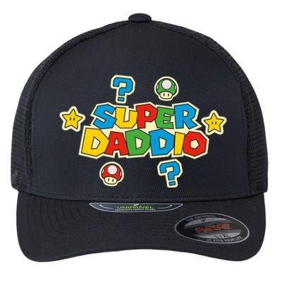 Super Daddio Dad Video Gamer Flexfit Unipanel Trucker Cap