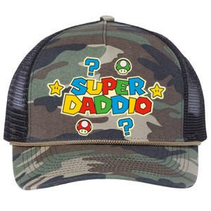 Super Daddio Dad Video Gamer Retro Rope Trucker Hat Cap