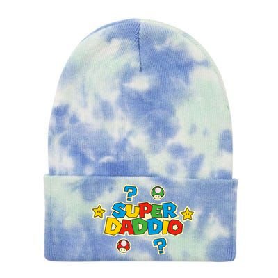 Super Daddio Dad Video Gamer Tie Dye 12in Knit Beanie