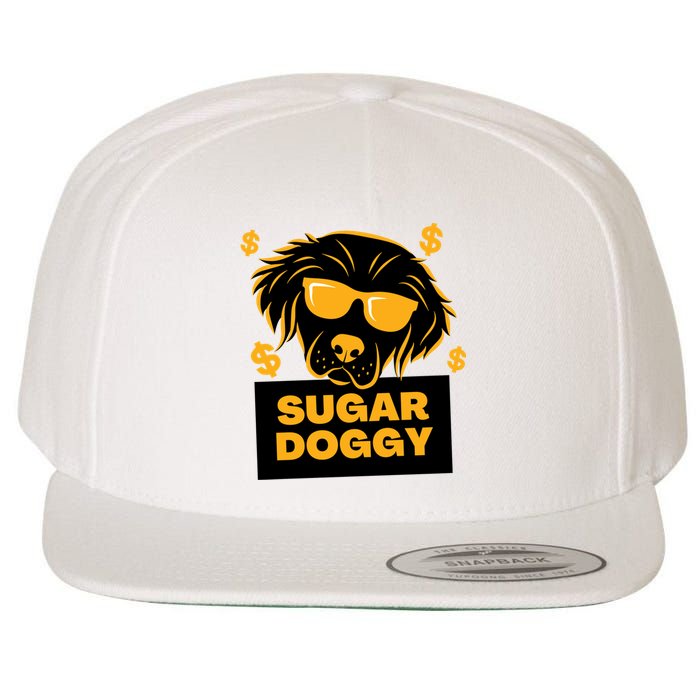 Sugar Daddy Dog Funny Wool Snapback Cap