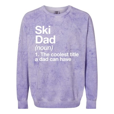 Ski Dad Definition Funny Sports Gift Colorblast Crewneck Sweatshirt