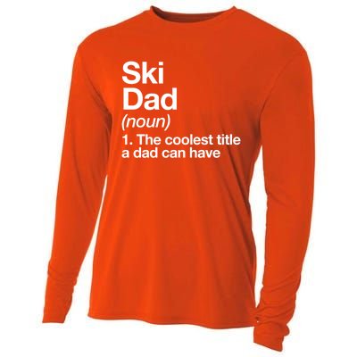 Ski Dad Definition Funny Sports Gift Cooling Performance Long Sleeve Crew