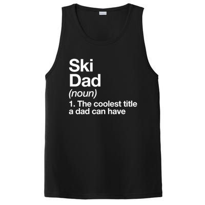 Ski Dad Definition Funny Sports Gift PosiCharge Competitor Tank