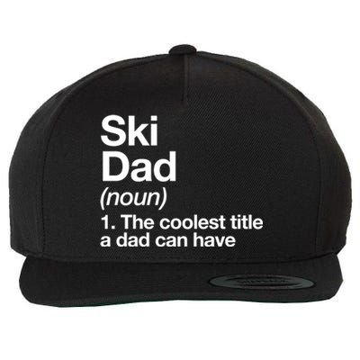 Ski Dad Definition Funny Sports Gift Wool Snapback Cap