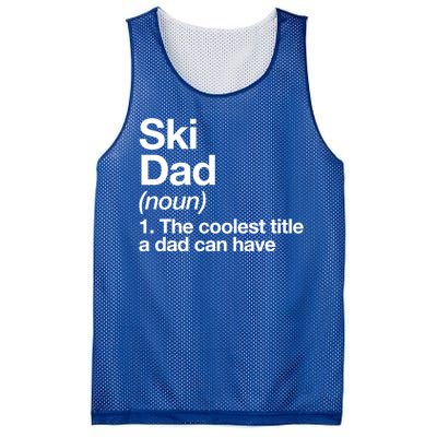 Ski Dad Definition Funny Sports Gift Mesh Reversible Basketball Jersey Tank